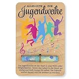 ZUKLA Verpackung für Geldgeschenke Jugendweihe - 15 x 10 cm - Geschenk für Jungen & Mädchen - bunter Druck Geldg ...