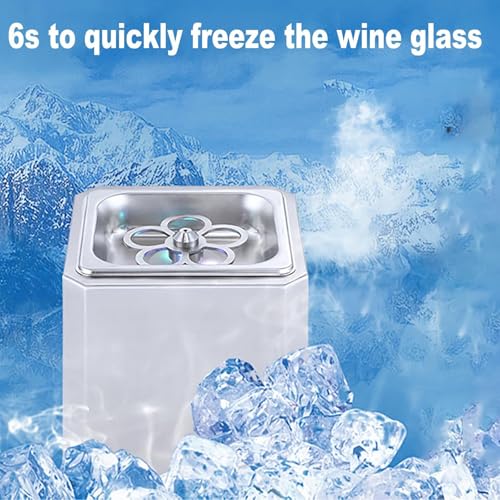 Enfriador instantáneo de vidrio, escarchador de vidrio de CO2 para tazas y vasos, enfriador rápido de bebidas para cócteles, cerveza, bebidas mixtas, bar en casa, restaurante, cocina