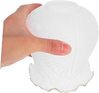 Vista 2 de Pantalla de cristal esmerilado estilo europeo con forma de flor para lámpara de araña y lámpara colgante para decoración del hogar