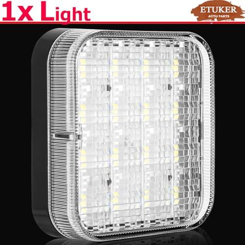 ETUKER 1x Rückfahrscheinwerfer Anhänger LED 12v 24v Wasserdicht Zulassung Rückleuchten Anhänger für Traktor KFZ Caravan