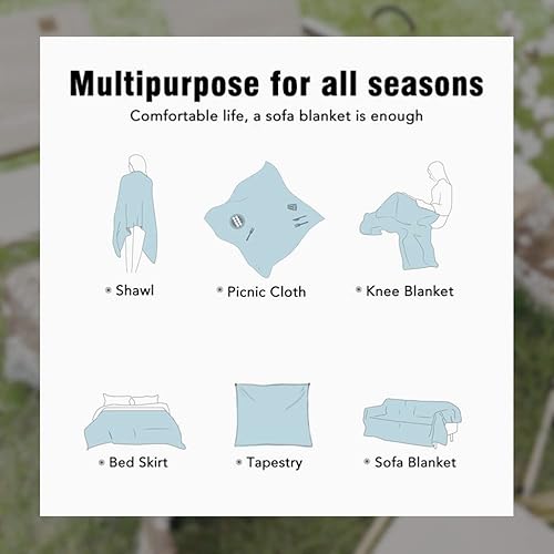 Miniatura 6 de Manta tejida de calaveras de Halloween estilo terror con borla para decoración del hogar, silla, sofá, cama, playa, viajes, picnic, mantón, algodón