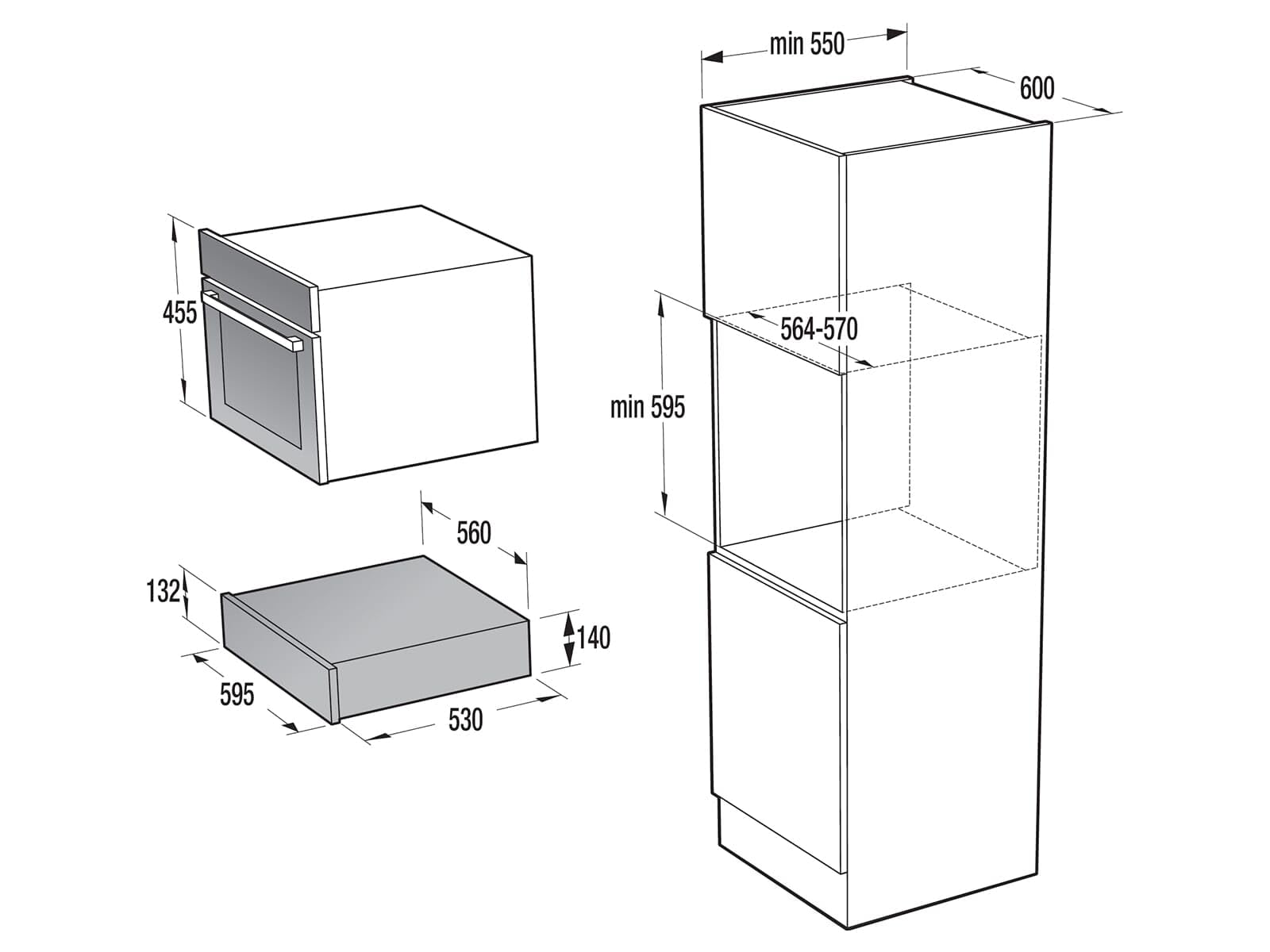 Gorenje WD1410BG Wärmeschublade Schwarz