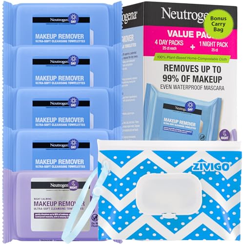 Lenços removedores de maquiagem com estojo