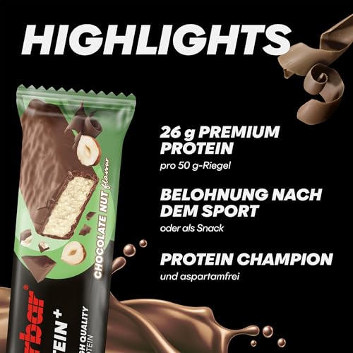 Powerbar - 52% Protein Plus - Chocolate Nut - 20x50g - High Protein Low Sugar Riegel – Ansicht 3