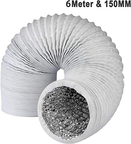 Profi Abluftschlauch mit Alu Isolierung - Durchmesser 150mm / 152mm Länge für Trockner, Klimaanlage, Abzugshaube, Wäschetrockner stabil und