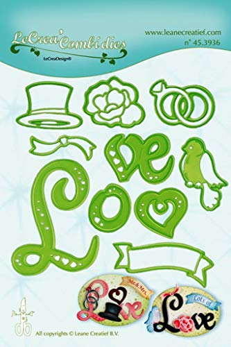 Leane Creatief Set da 10 Fustelle Amore Scritta