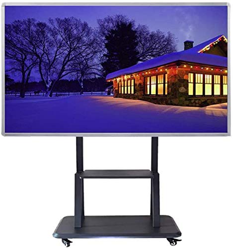 Universeller mobiler TV-Ständer mit Regal-TV-Wagen auf Rädern für 60-100-Zoll-Flachbildschirm-LED-OLED-Bildschirme mit bis zu 100 kg TV-Rack