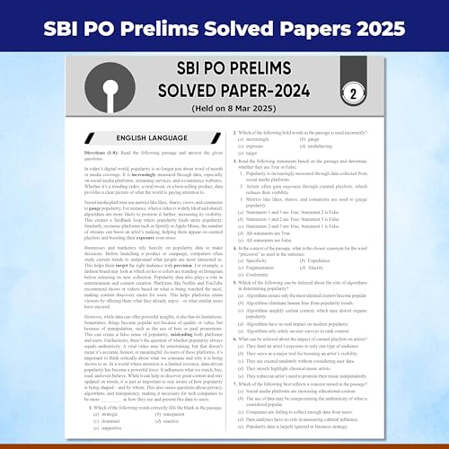 Image of PW 24 SBI PO Prelims & Mains Previous Year Solved Papers (Till Sept 2025) with 15 Online CBT Tests For 2026 Exam | 3075+ PYQ Questions | Fully Solved