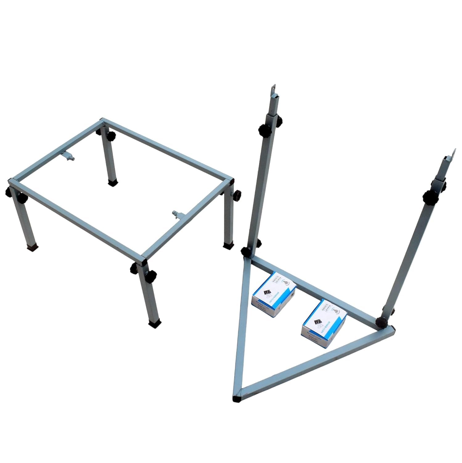 Inclu New (2in 1) Two in One Frame Less Box Aari Stand || Floor Sitting and Chair Sitting Combo || with 24 Clips || Used for Aari Work, Fabric Painting, Hand Emrboidery DIY etc-image-34