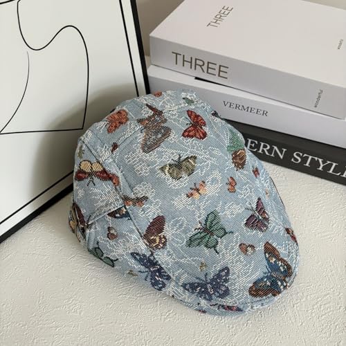 Image of Quanhaigou Men's Cotton Flat Ivy Gatsby Newsboy Driving Hat Adjustable Irish Cabbie Ivy Driving Hunting Cap