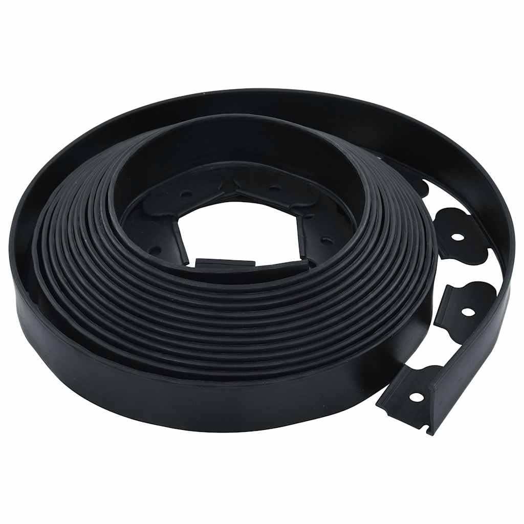 Mangloder - Borde flexible para césped con 30 clavos de 10 m de longitud y 5 cm de altura para borde de jardín y delimitación de terrazas, material de polietileno duradero, fácil instalación, ideal