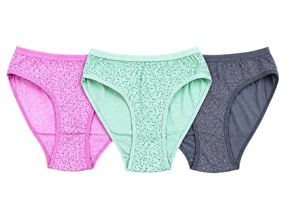 Women's Cotton Bikini Panties Pack of 3 | Soft Printed Everyday Briefs for Women & Girls | Comfortable Mid Rise Innerwear | Multicolor Underwear-image-37