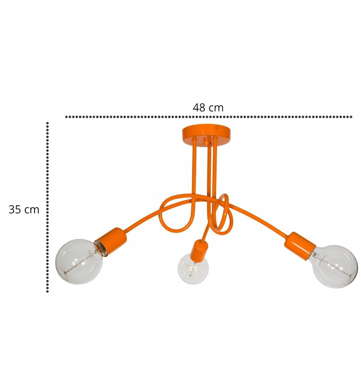 Light-Home Edison Deckenbeleuchtung Lampen Deckenlampen - Deckenlampe Industrial für Wohnzimmer Schlafzimmer und Esszimmer aus Metall - Pendelleuchte 3-Flammig - Grau