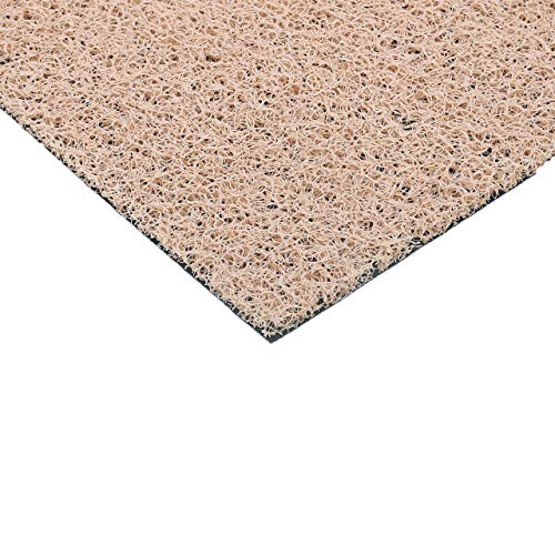 Image of PVC Cushion Rectangular Foot Mat Off Thick Mesh Main Entrance Doormat with Anti-Slip Rubber Backing for Home, Bedroom, Bathroom, Offices, Restaurants Shop (2 X 5 Feet, Cream).