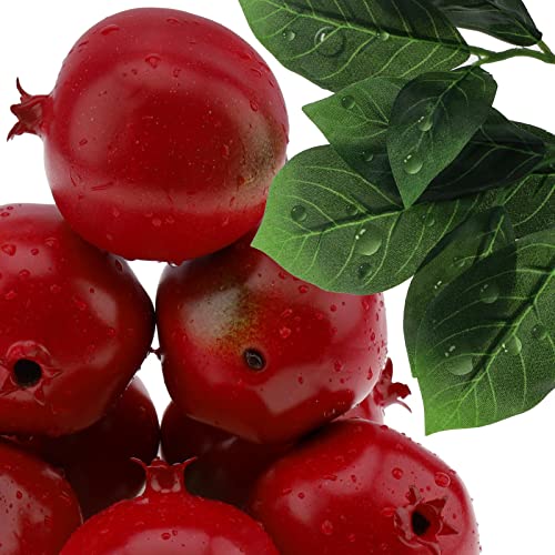 Gresorth 6pcs High Grade Fake Pomegranate Decoration Artificial Realistic Fruit Simulation for Home Party Holiday Christmas Display by Gresorth - Image 2