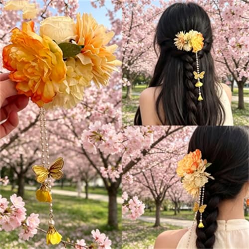 Pinza de pelo floral para mujer y niña estilo playa #05 miniatura 4
