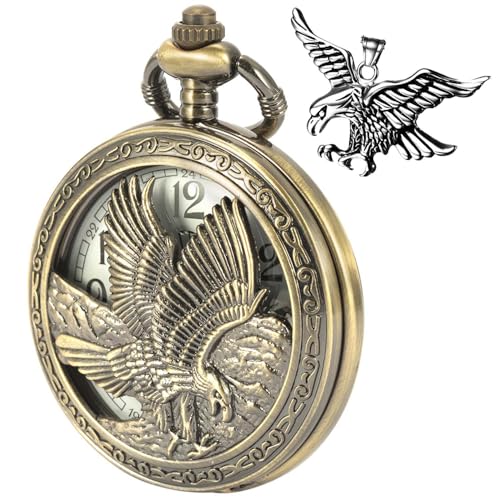 Montre à gousset steampunk aigle pour ne plus rater vos rendez-vous