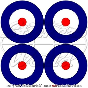 RAF British Royal Airforce Type A Aircraft Roundels 2" 50mm Vinyl Stickers, Decals x4