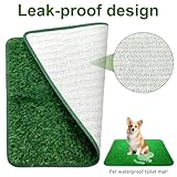 71x46 cm Hundeklo Hundetoilette Welpentoilette, Waschbar Hundetoilette Welpenklo Haustiertoilette mit Kunstrasen, Wiederverwendbar Trainingsunterlage für Balkon Zuhause Wohnung