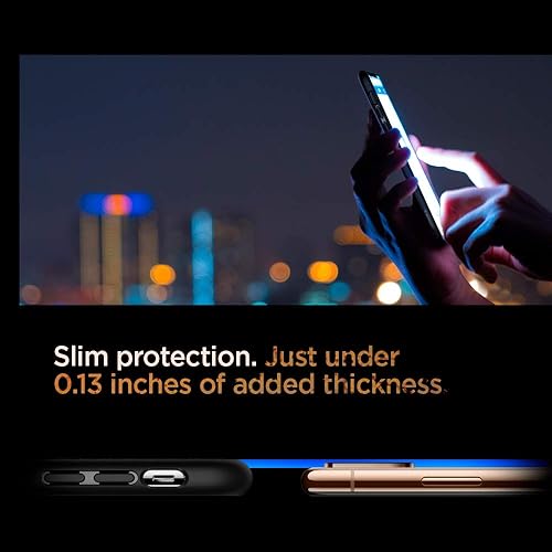 Vista 428 de Spigen Liquid Air - Funda diseñada para iPhone 13 Pro Max (2021), color negro mate