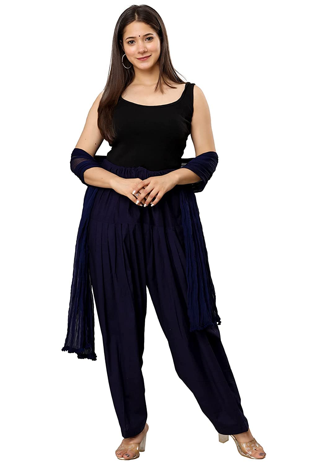 b9 store Women's Cotton Patiala Salwar with Dupatta Combo Set (Free Size)-picture-34