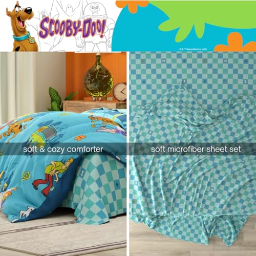 Image of Franco Scooby Doo Scoobtober Bedding 7 Piece Super Soft Reversible Comforter and Sheet Set with Sham, Full, (Officially Licensed Product)