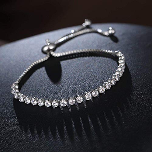 Image of Shining Diva Fashion Full Crystal Charm Stylish Gold Plated Charm Bracelet for Women