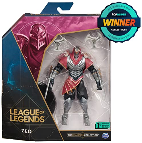 League Of Legends, 6-Inch Zed Collectible Figure W/Premium Details And 2 Accessories, The Champion Collection, Collector Grade, Ages 12 And Up #TOP1