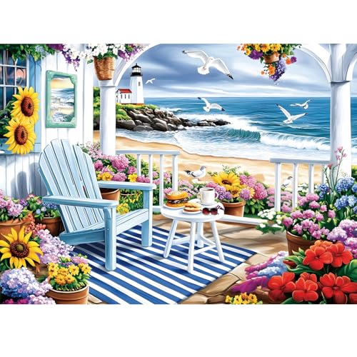 500 Large Piece Puzzle for Adult,Summer Seaside Jigsaw Puzzle for Hawaiian.