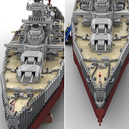 YYSS WW2 Dynamisches Bismarck Cruiser Schlachtschiff Bausteine, 9566 Teile Schiff Spielzeug Spielset entworfen von… – Bild 7