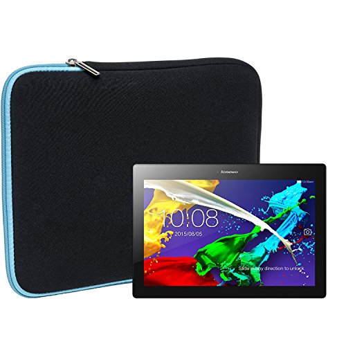 Slabo Tablet Tasche Schutzhülle für Lenovo Tab A10-70 Hülle Etui Case Phablet aus Neopren – TÜRKIS/SCHWARZ