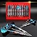 WINSDART Darts Metal Tip Set Professional Metal Darts for Dartboard Steel Tip Darts with Nonslip Iron Barrel Aluminum Dart Shafts,Extra Flights,Dart Sharpener,Gift Box