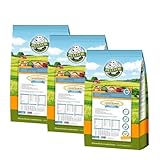 Bellfor Wiesen-Schmaus Junior Kaltgepresstes Trockenfutter für Welpen & Junge Hunde mit Huhn, getreidefrei - 3 x 4 kg (12 kg). Welpenfutter mit hohem Fleischanteil für große Rassen.