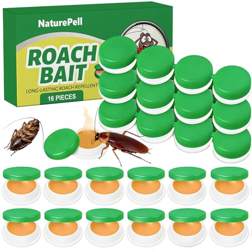 Roach Repellent and Bait 16 Pcs Cockroach Repellent and Gel for Roach Nest Elimination of Indoor Infestations Effective Solution for Small to Large Cockroaches Ideal for Hidden Areas Ready to Use
