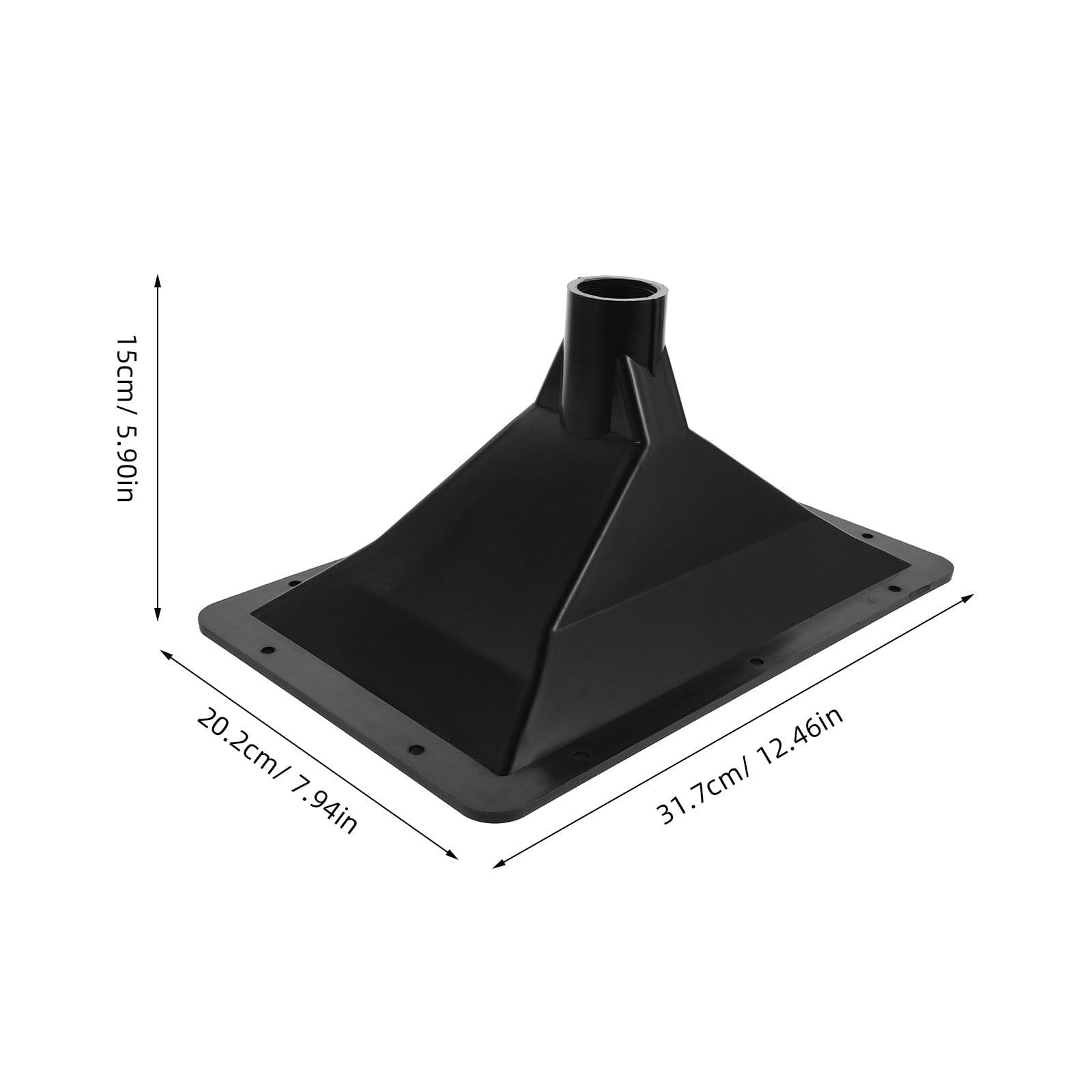 Haut-parleur à Pavillon Rectangulaire Noir 2 Pièces en Plastique