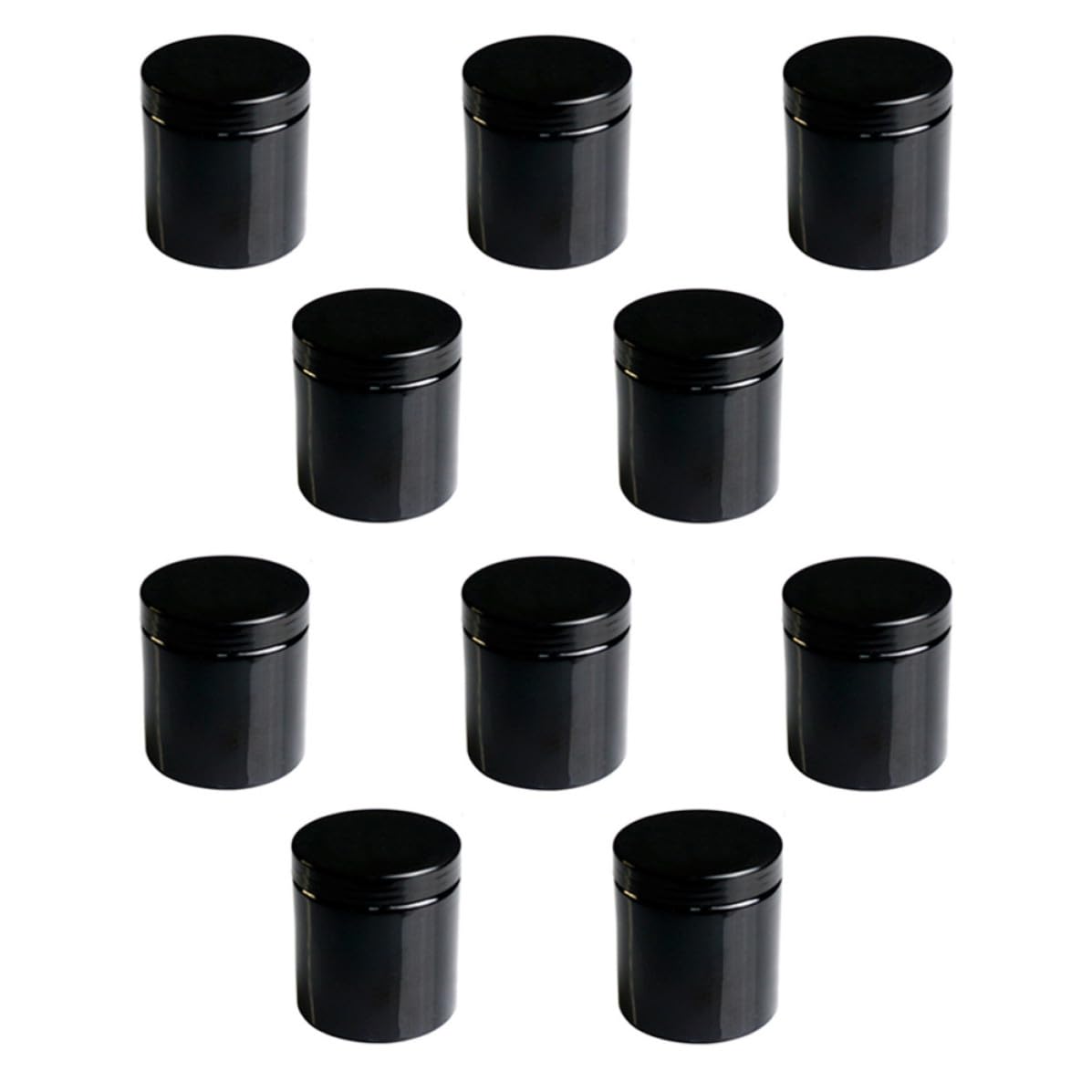 Pots cosmétiques en PET noir 500ml grand format hermétiques faciles à laver