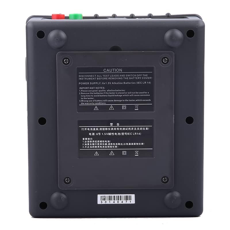 Double Clamp Ground Earth Resistance Tester Soil Resistivity Detector with Alarm Indication 2/3/4-wire Method Range 30.00kΩ 3000Ω 9000kΩm