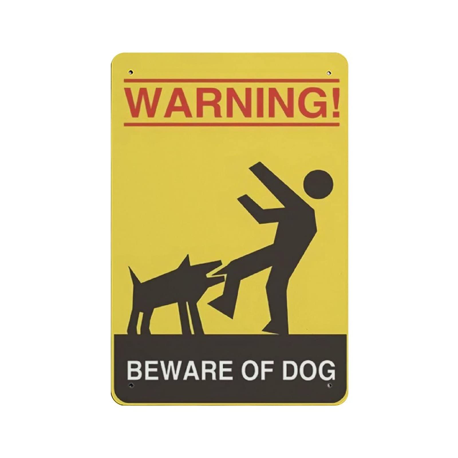 Metal Tin Sign Beware of Dog Vintage Tin Poster Metal Sign Wall Decoration Country Kitchen Home Garage Decor 12"x8"