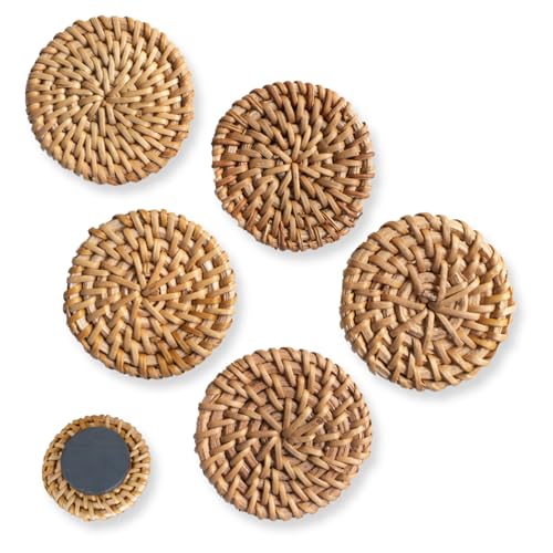 SiennaFox Rattan Fridge Magnet Large Ceramic 1.18in Magnets Boho Home