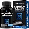 Magnesium-Zinc-Vitamin-D3-Supplement-Most-Bioavailable-Forms-Magnesium-Glycinate-Malate-Citrate-Bone-Muscle-Heart-Health-Immune-Support-120-Vegan-Capsules NutraChamps Magnesium Zinc & Vitamin D3 Supplement - Most Bioavailable Forms; Magnesium Glycinate, Malate, Citrate - Bone, Muscle & Heart Health, Immune Support - 120 Vegan Capsules