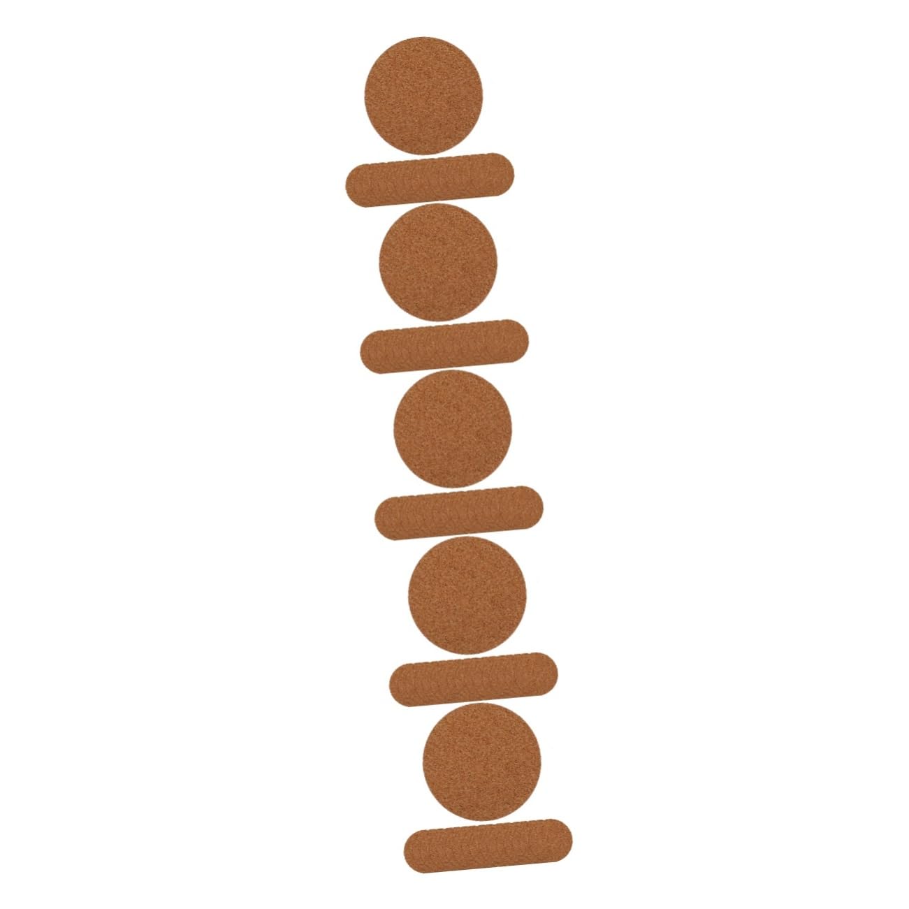 DOITOOL 5 Sätze Selbstklebende Korkuntersetzer Runde Kaffeetassenmatte Praktische Und Stilvolle Untersetzer Für Zuhause Für Verschiedene Tassen Und Gläser Leicht Zu Reinigen 60 Stück * 5