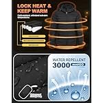 Women's Lightweight Packable Puffer Jacket Quilted Insulated Warm Winter Coat Full-Zip Hooded Outerwear for Hiking Travel - Image 4