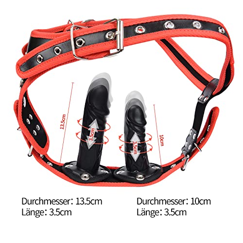 Arnés con 3 Consoladores Strap on Dildos Con Harness para Mujeres, Hombres y Parejas, Masturbador para Lesbianas Eroticos Juguete Sexual con Ajustable Correa