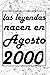Produktbild Las leyendas nacen en agosto de 2000: Regalo de cumpleaños de 20 años para mujeres y hombres | forrado Cuaderno de Notas, Libreta de Apuntes, Agenda o ... regalo de cumpleaños 6*9 120 páginas