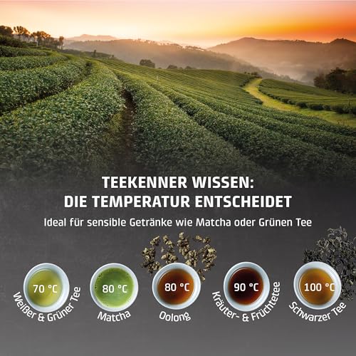 Foto von CASO HW 660 Heißwasserspender - heißes Wasser in wenigen Sekunden, spart bis zu 50% Energie gegenüber Wasserkochern, 8 Mengenausgaben, für Babynahrung geeignet, Integrierte Entkalkungserinnerung