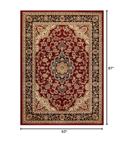 Tapete Well Woven Medallion Roja 5x7 miniatura 3