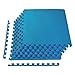 BalanceFrom Puzzle Exercise Mat with EVA Foam Interlocking Tiles for MMA, Exercise, Gymnastics and Home Gym Protective Flooring, 1/2" Thick, 24 Square Feet, Blue