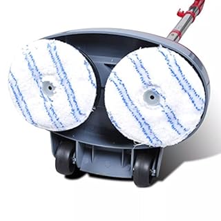 Goliraya Polisseuse et Laveur de Plancher à Double Tête 5 en 1 Cireuse de Sol Nettoyant de Planchers en ABS, 180 W