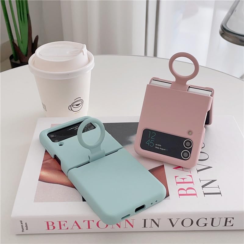 Image of MIDOS Back Cover Compatible with Samsung Z Flip 3 Silicone Case Full Protection Shock Proof Case for Samsung Galaxy Z Flip 3 (C-Green)