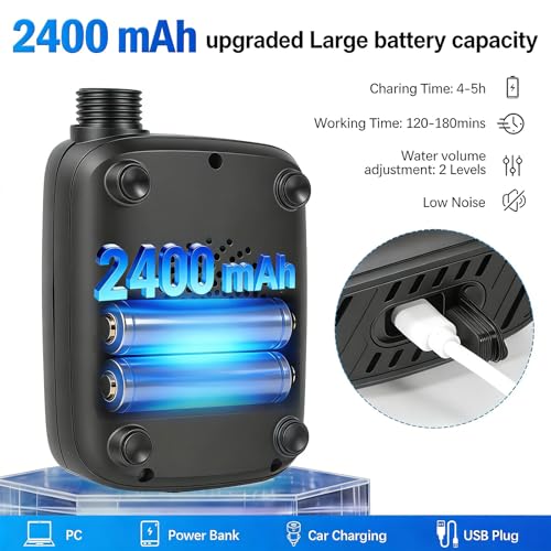 Unidad de ducha ABS para camping y excursiones con ahorro de agua 7
